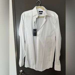 NWT Hugo Boss White Button Down Dress Shirt